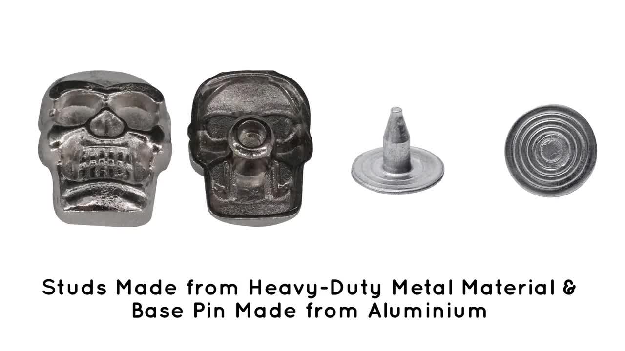 Silver Decorative Metal Clothing Studs. DIY Pronged Studs for