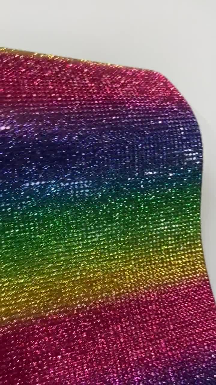 AB Rainbow Self Adhesive Rhinestone Sheet Large 40cm x 24cm (17 x 10)  Super Sparkly Crystal Rhinestones