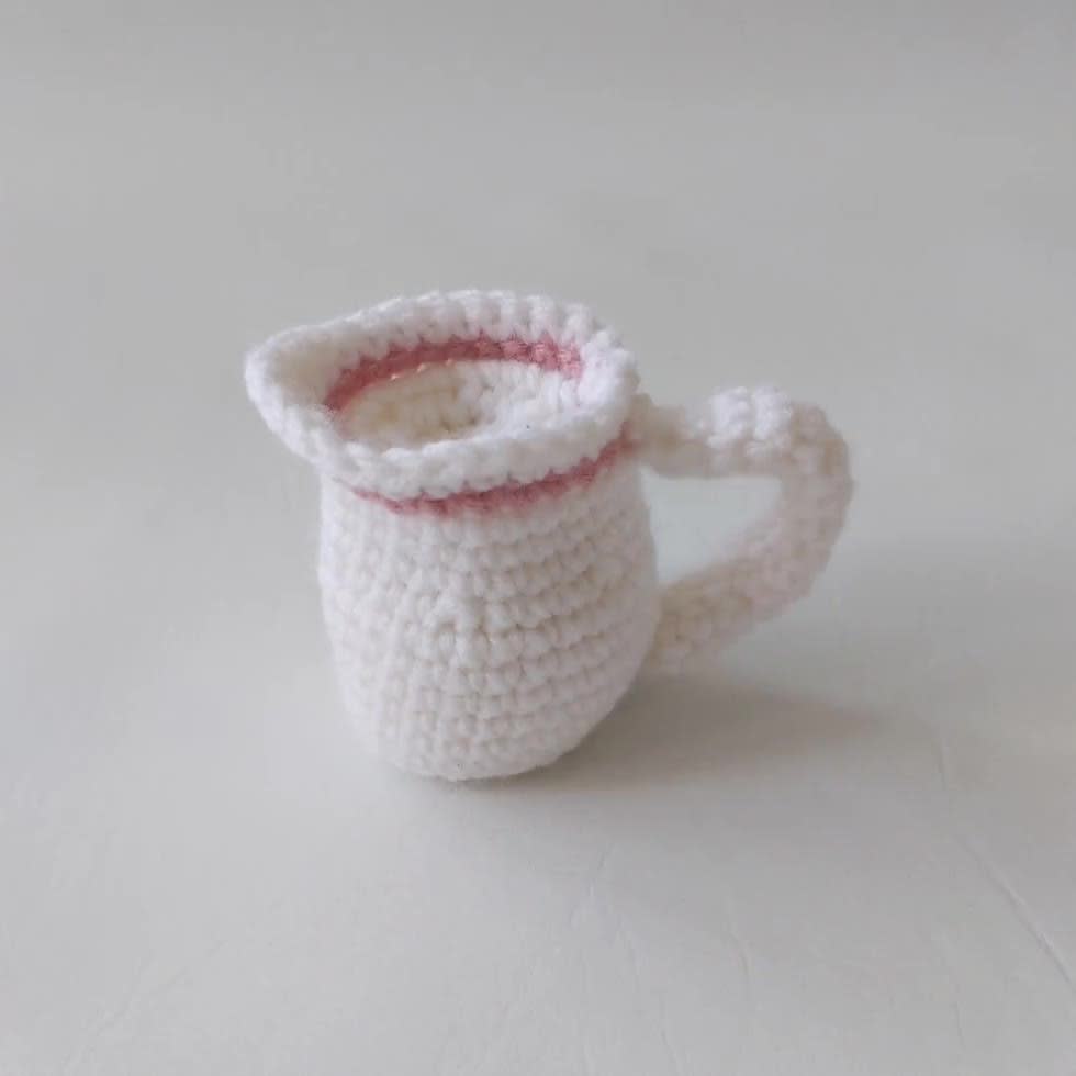 Toy Teapot playset - Children's Tea Party - Pretend Play teacups and dishes - crochet dessert Food - alice in wonderland video poster