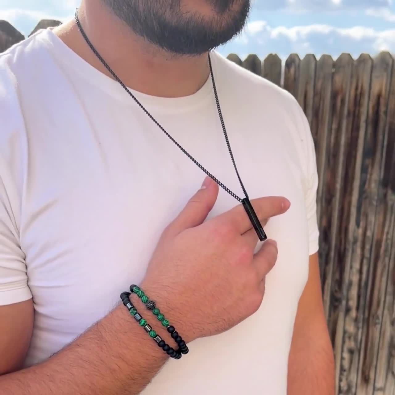 Collana con Ciondolo a Forma di Cuffie in Acciaio