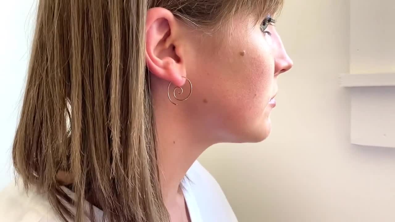 Spiral Hammered Earrings – Hoops By Hand