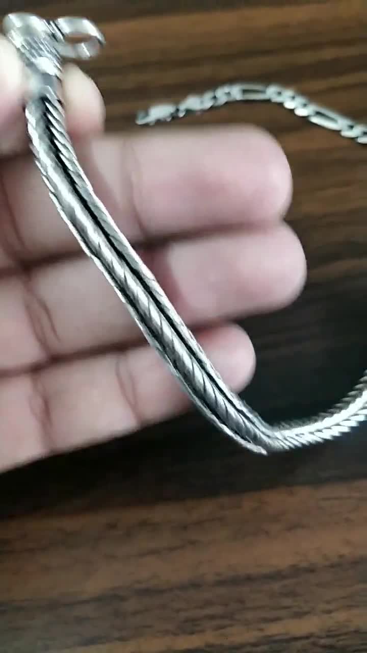 5mm Solid 925 Silver Foxtail Chain Bracelet, Bali Chain