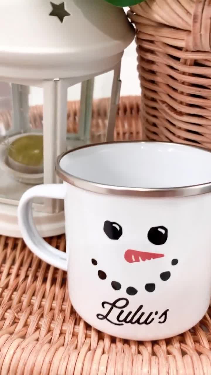Kids Snowman Hot Chocolate Mugs - Enamel Mug 12oz – PrairiePressed