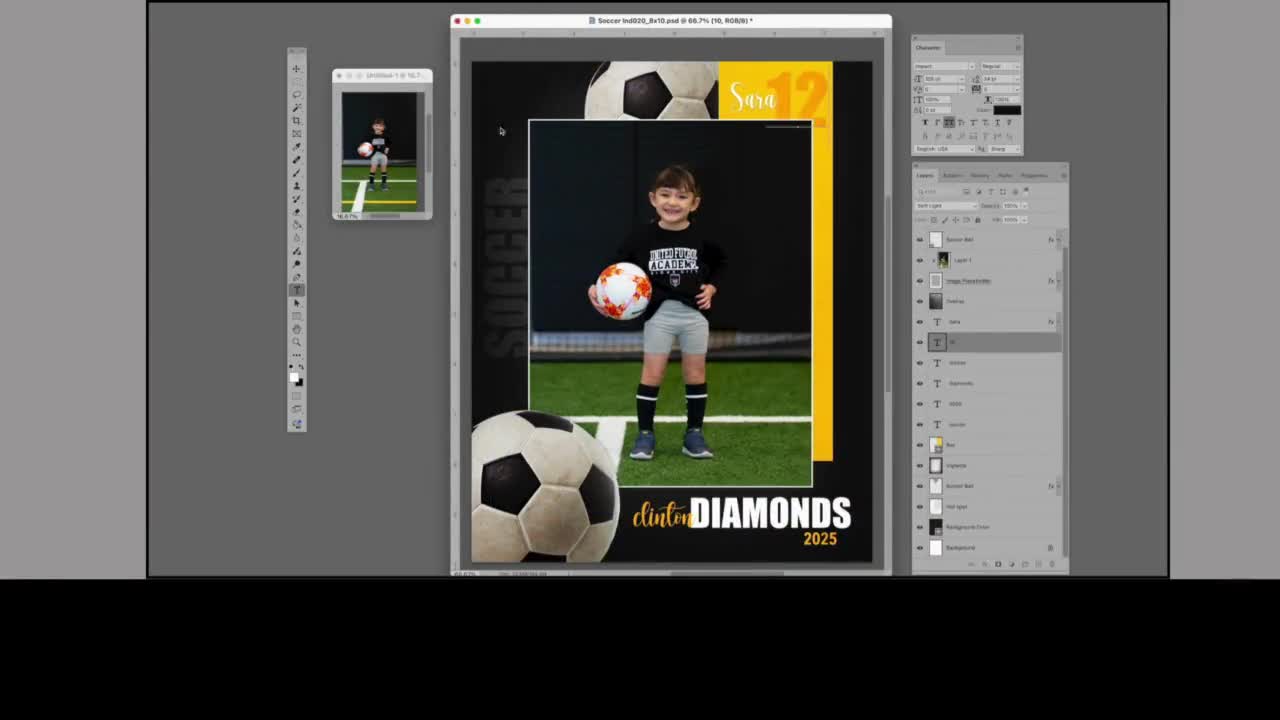 VOETBALPAKKET T | Digitale Adobe Photoshop Memory Mate-sjabloon | Sports Photoshop-sjabloon voor teams en individuen | Alleen digitaal bestand video poster