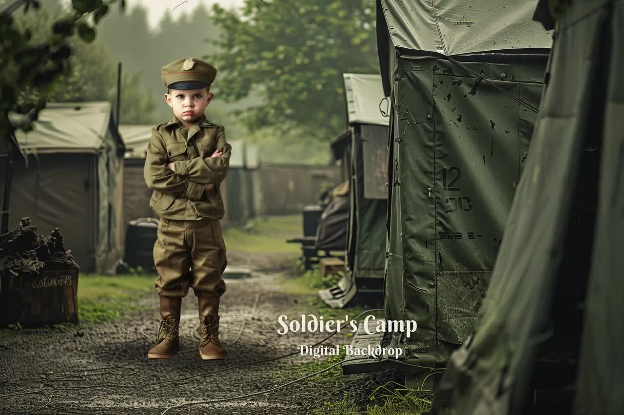 Baocicco Army Soldier Backdrop 5x4ft Welcome Soldiers Photography Background Three - View #7