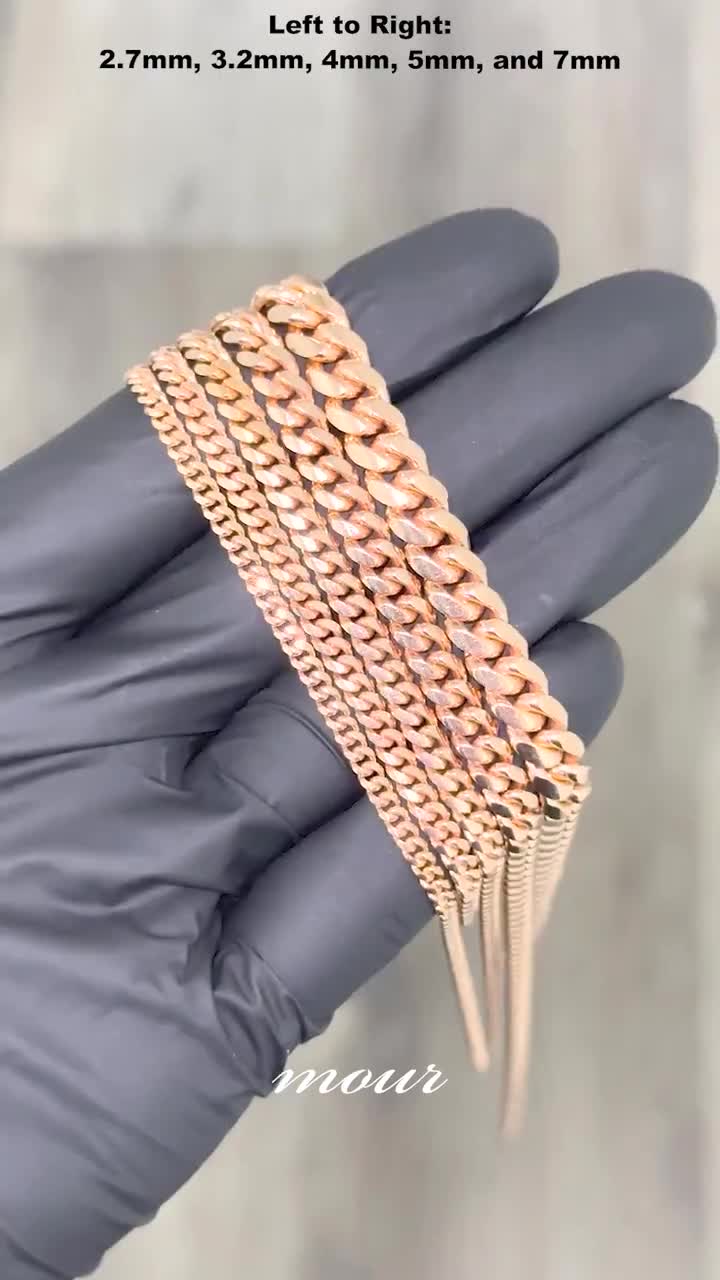 Cuban bracelet rose gold new arrivals