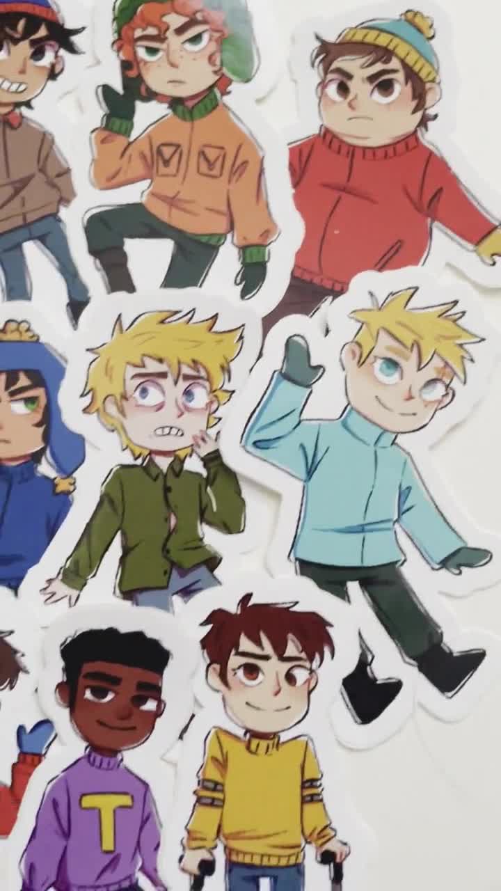 Stan Marsh Kenny McCormick Kyle Broflovski Cartman Butters Stotch Craig and  Those Guys Wendy Testaburger Vinyl Stickers SOUTH PARK Fanart