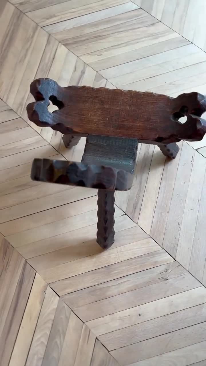 Vintage Carved Brutalist Spanish Birthing Chair - Etsy Canada