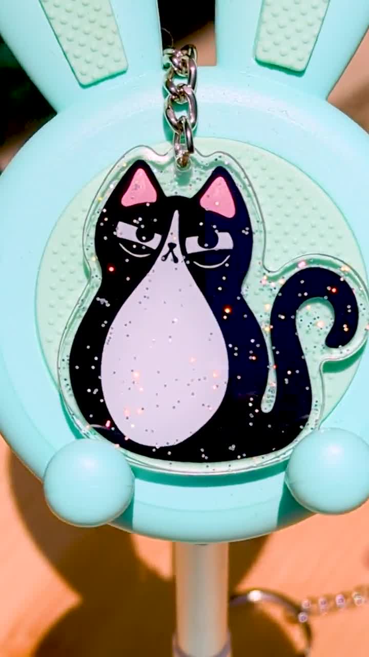 Tuxedo Knifecat Metal Keychain 