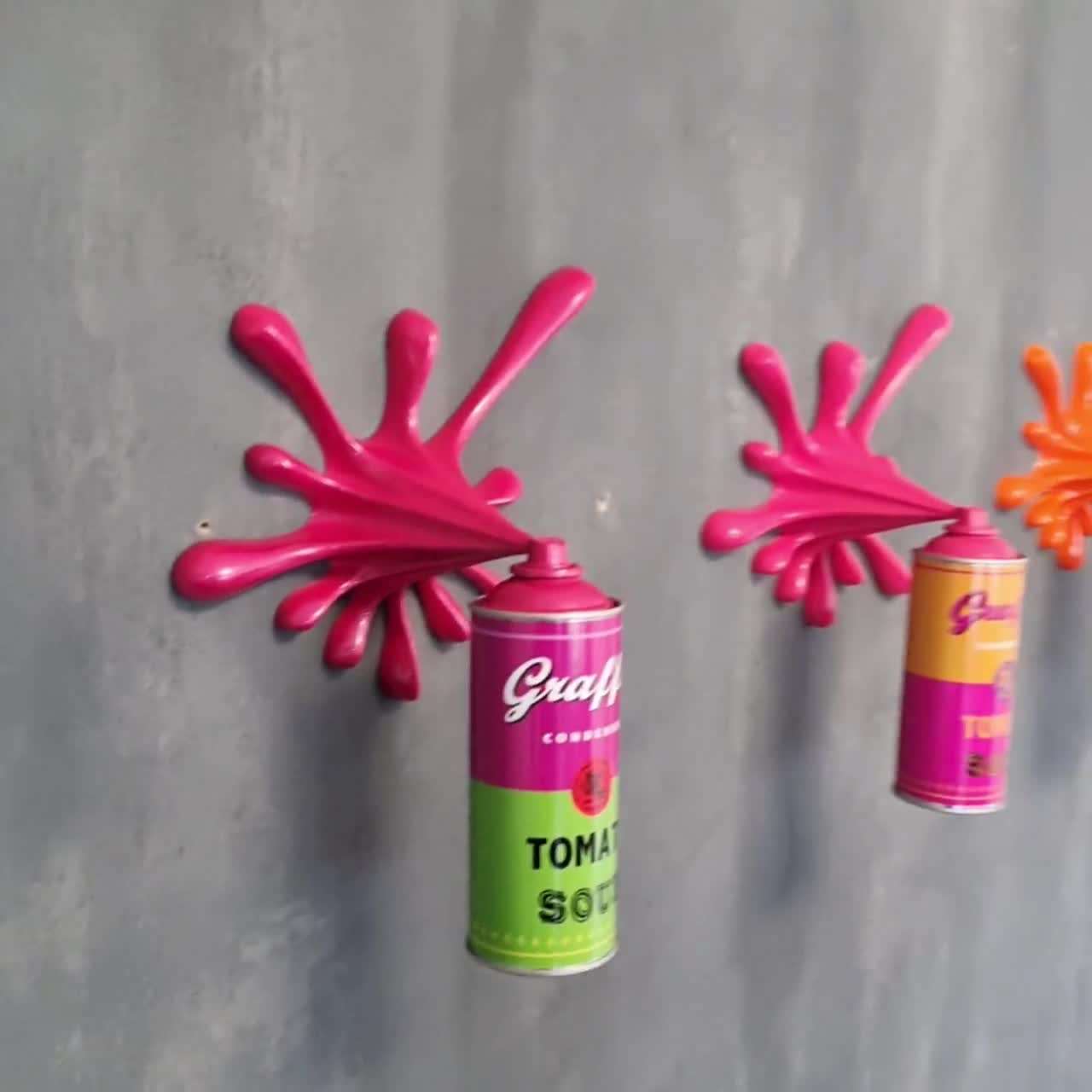 Graffiti Tomato Soup Can Splash-it Sculpture Pop Art - Streetart