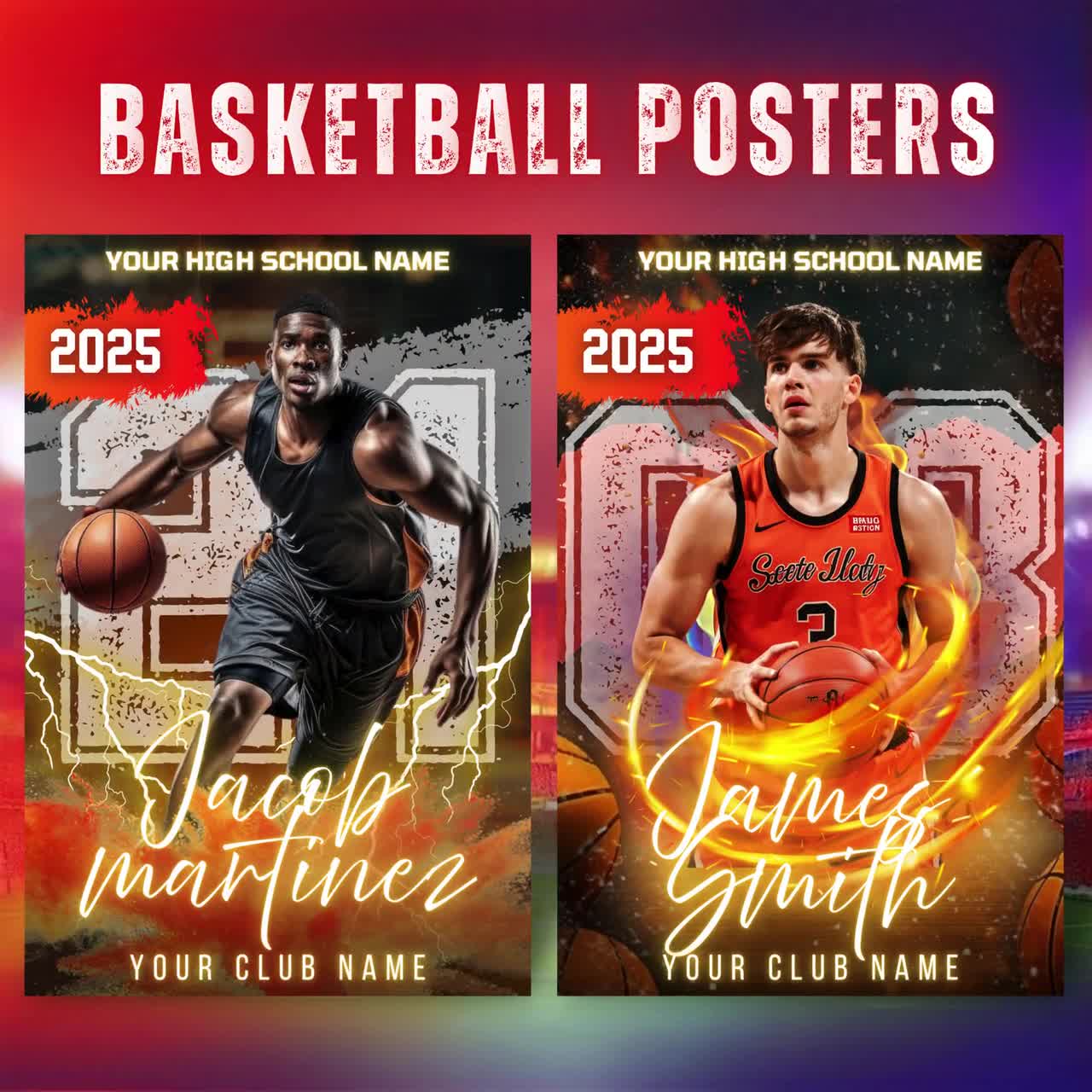 12 Senior Night Sports Posters Bundle, Editable Football Basketball Soccer Hockey Tennis Baseball Posters,Sports Backdrop, Senior Banners video poster