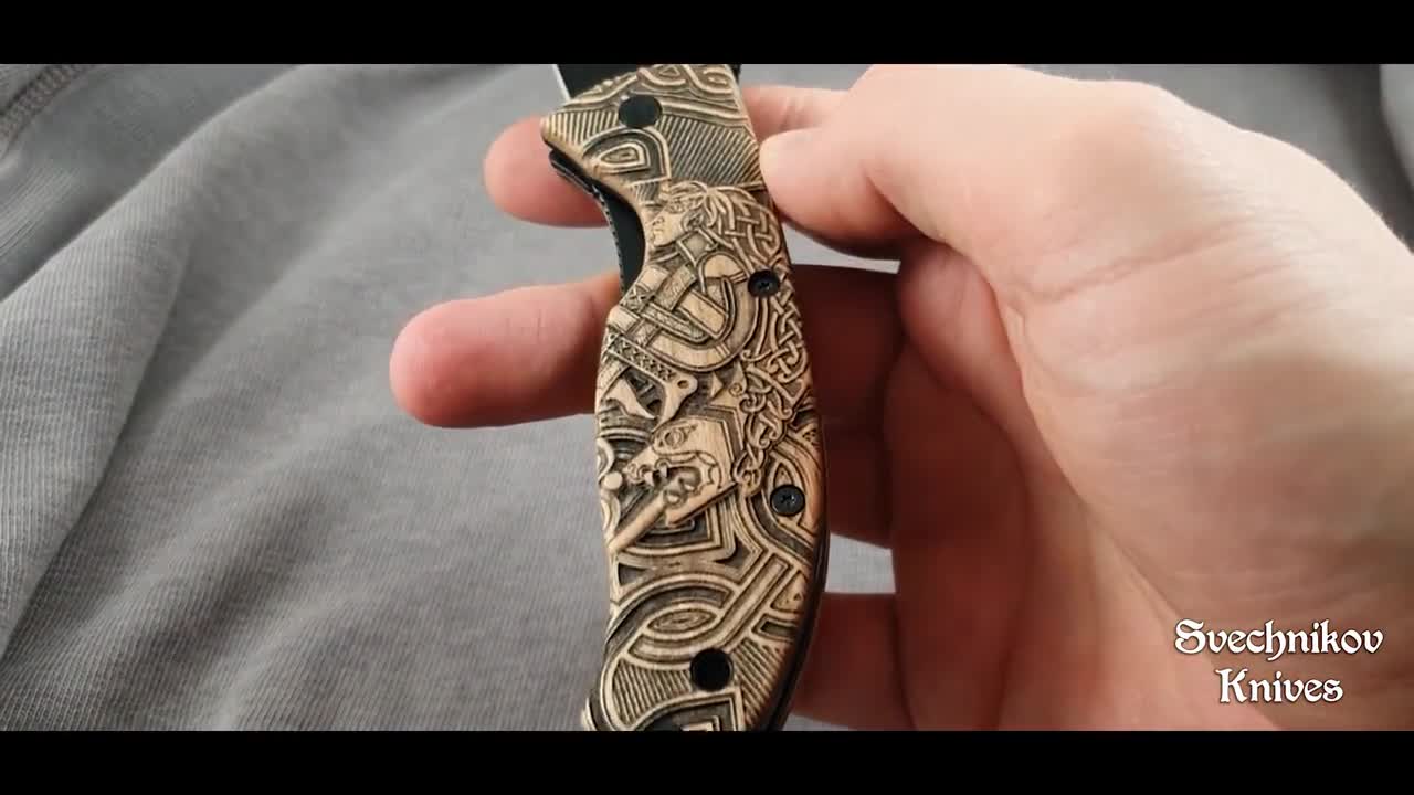 Traditional Black - Spyderco Military Knife Scales by Svechnikov Knives