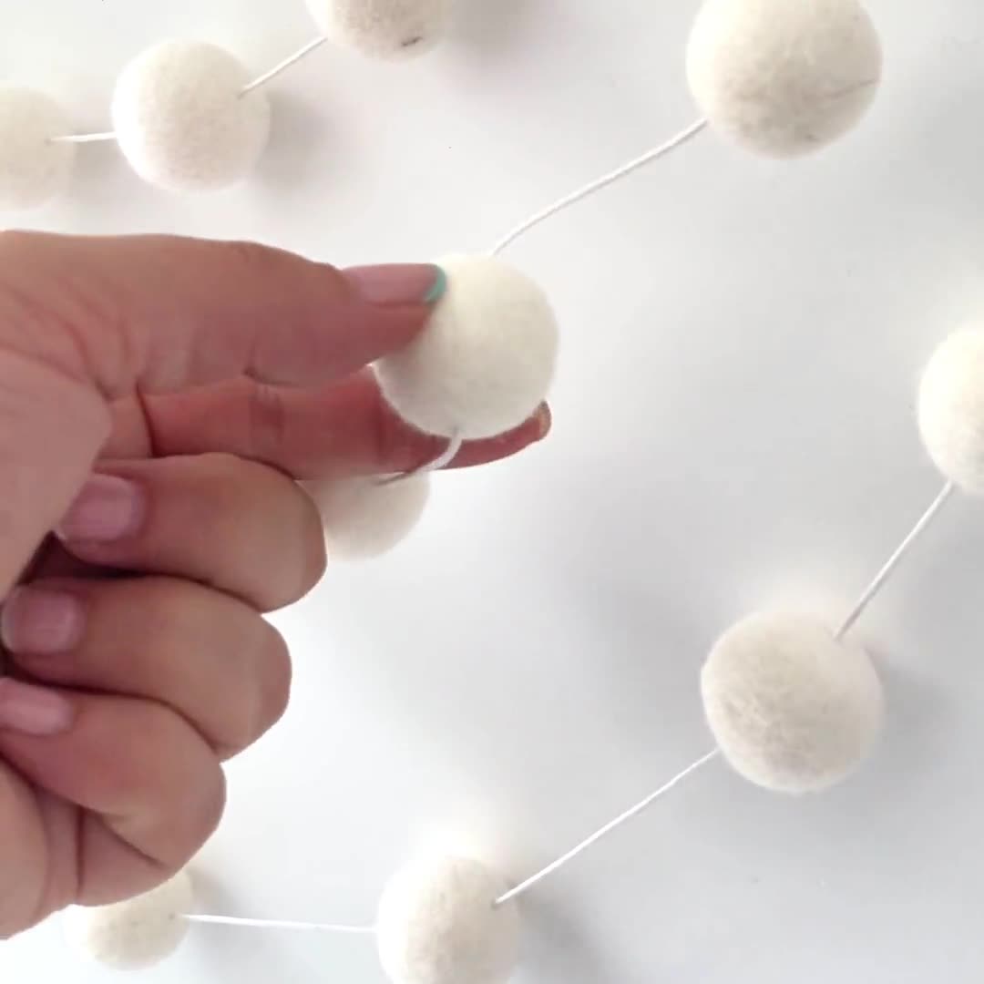 Wool Felt Pom Pom Balls - 2.5cm — Two Hands Paperie