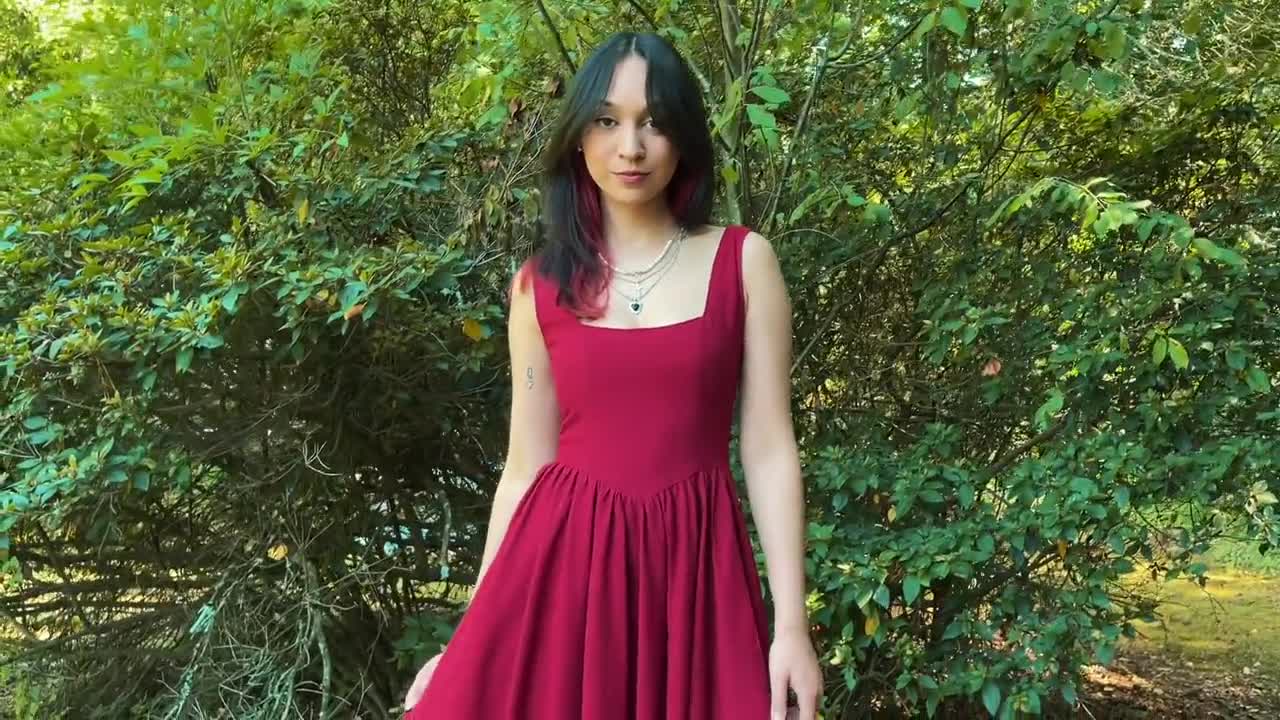 v waist dress Square Neck V-Waist Dress PDF Sewing Pattern with Mini and Midi Options //  US Size 00-14 // Instant Download with 4 Printable Sizes