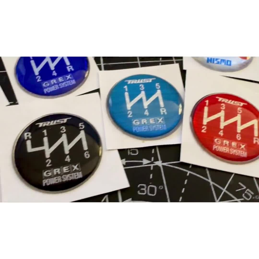 6 Speed Shift Knob Sticker Emblems - Etsy
