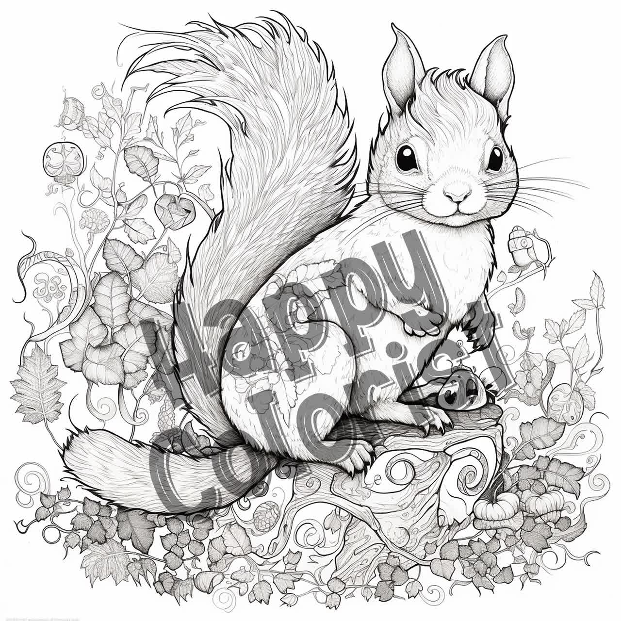 Squirrel Coloring Book For Kids Ages 8-12: A Cute Collection Of 40 Coloring  Pages (Beautiful gifts for Children's) (Paperback)