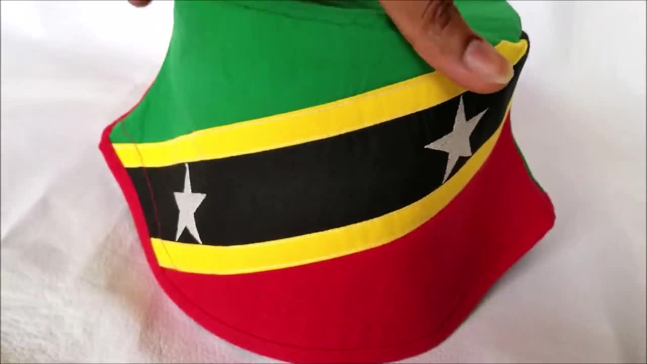 Saint Kitts and Nevis XL Bucket Hat Saint Kitts and Nevis Flag Hat Unisex  Country Hat Caribbean Island Country Hat by Hamlet Pericles -  Canada