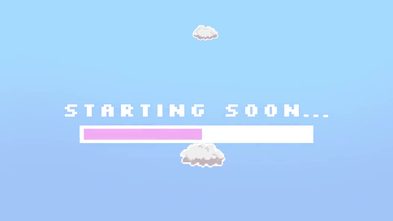 2 Animated Pixel Cloud Screens Starting Soon Loading Screen Be