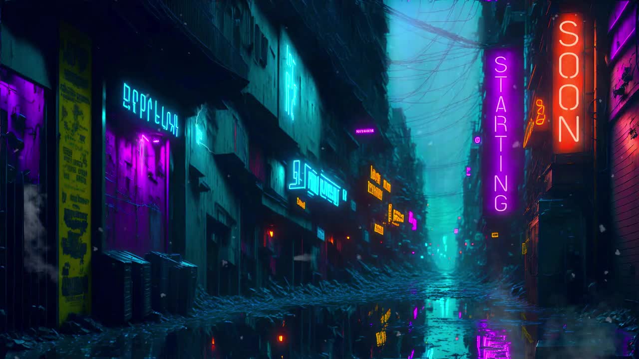 Cyberpunk Animated Vtuber Background for Stream Room, Futuristic Alley  Vtubers Background, Lofi Overlay, Twitch, Moving Wallpaper