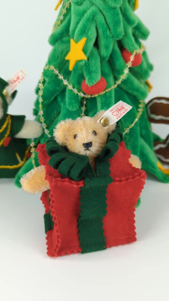 Steiff Christmas Gingerbread Teddy Bear Tree Ornament 4 Inches