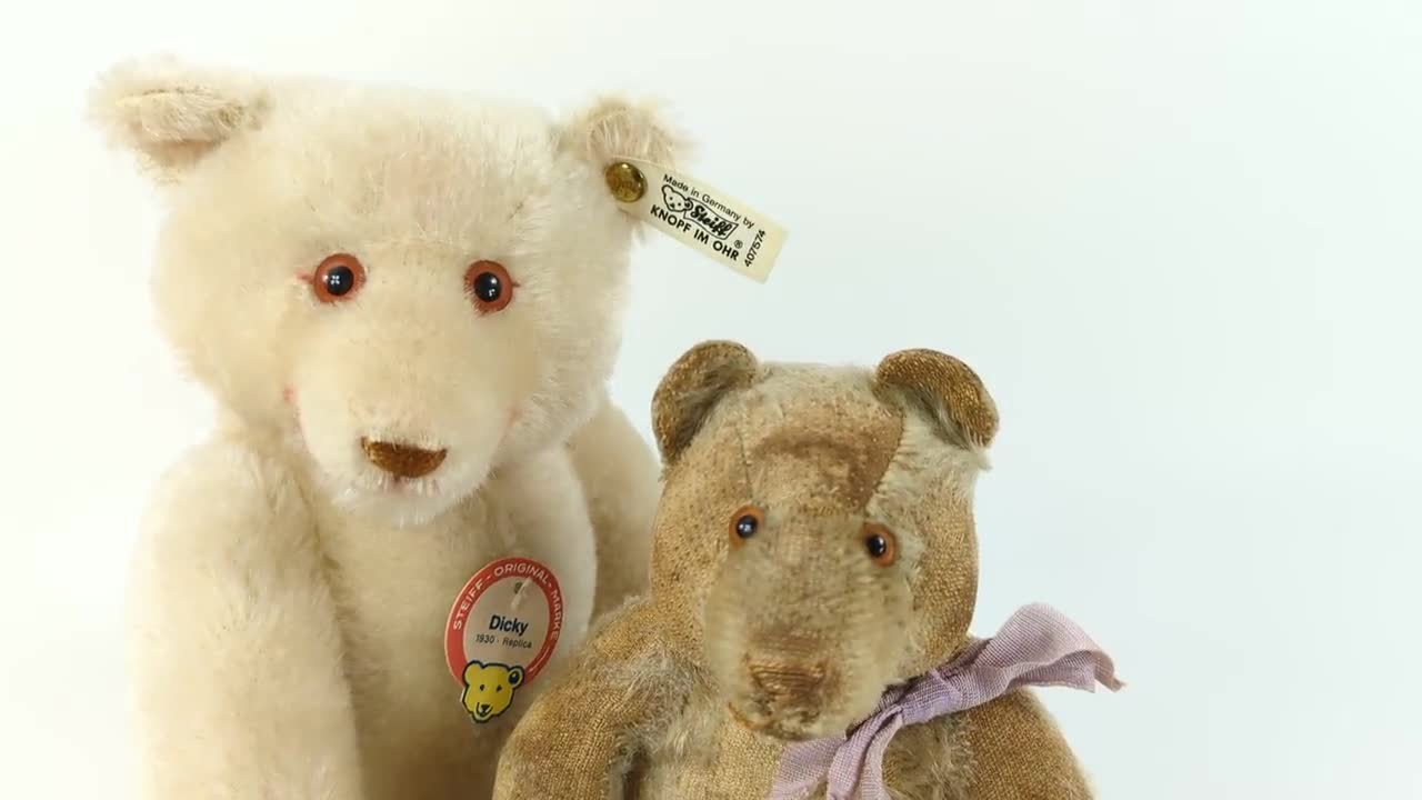 Steiff Dicky Teddy Bear White Produced 1930 to 1935 Only Much