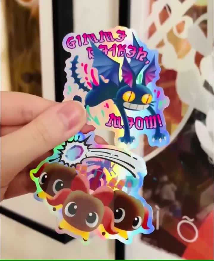 FFXIV Gimme Cat & Yan - Arcadion M6S Holographic Vinyl Stickers - Etsy