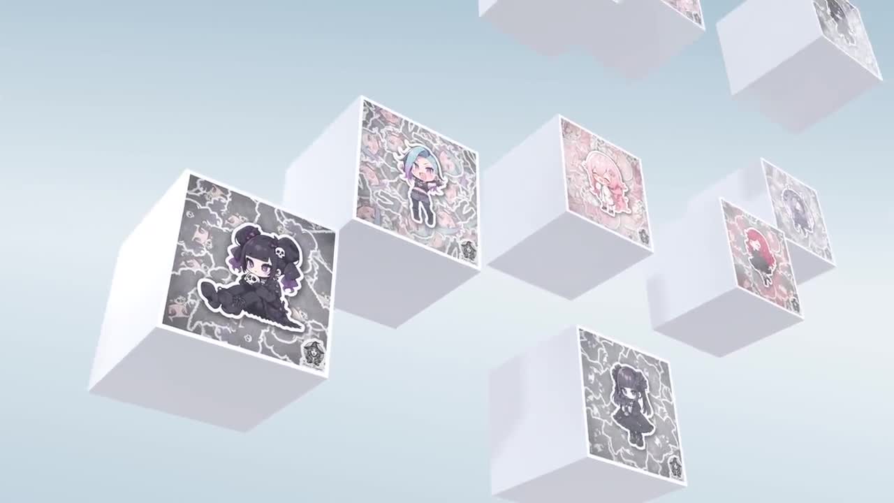 Pegatina de chica pelirroja kawaii / Estilo anime acogedor, calcomanía para portátil video poster