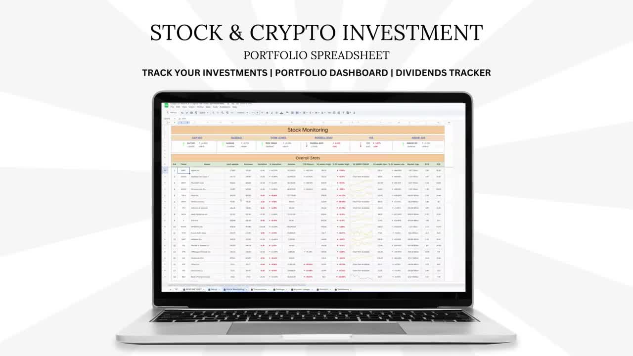 Stock & Crypto Portfolio Tracker: Google Sheets Template