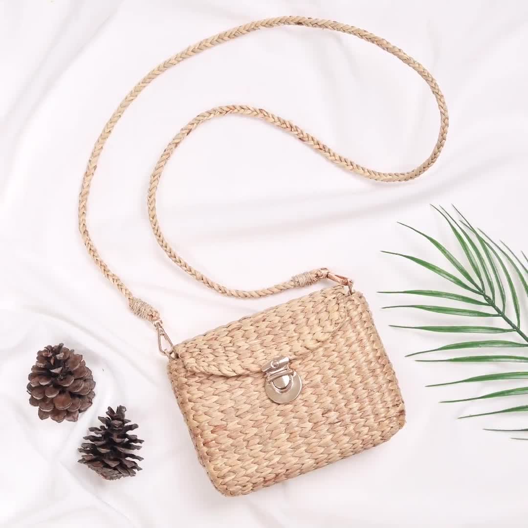 Sac Paille Femme Pochette En Paille Bohème Femme - été - 27x17cm Sac Plage