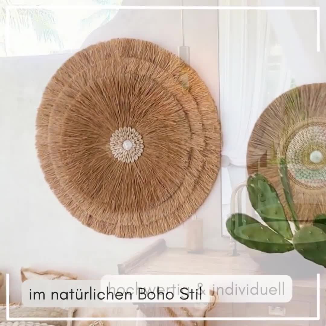 Specchio da Parete - Rotondo Boho Bali (60 cm) - Rewu