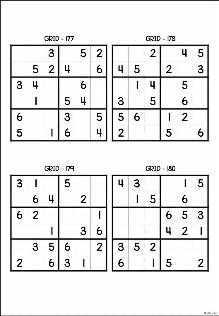 Sudoku Medium Printable