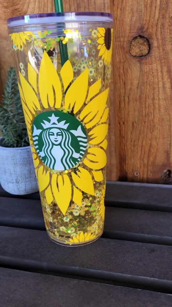 Straw Topper Add on Stocking Stuffer Teacher Appreciation Tumbler Accessory  Sunflower Gift 