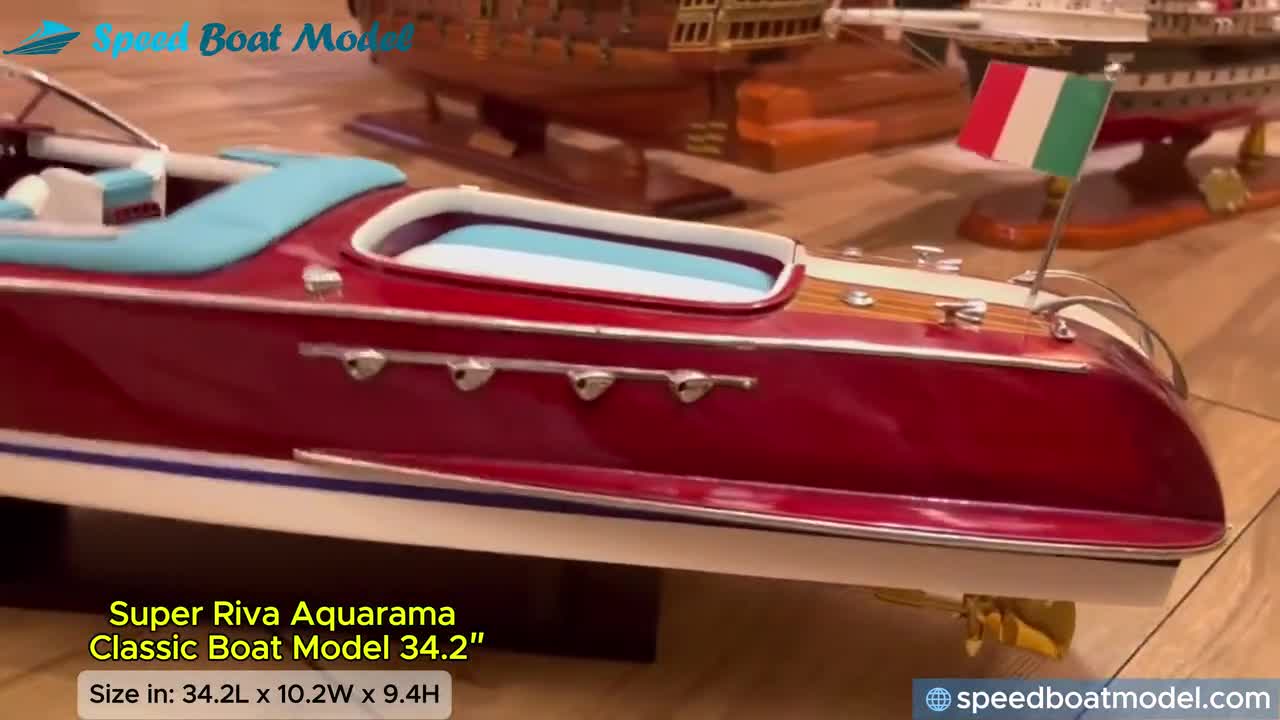超美品＞ 木製模型 クルーザー リーバ・アクアラマ（ブルー