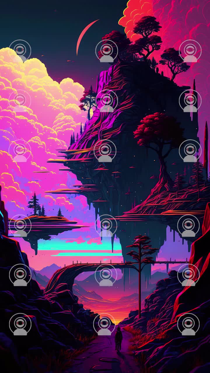 Cyberpunk Phone Wallpaper 8 Pack Digital Download AI 