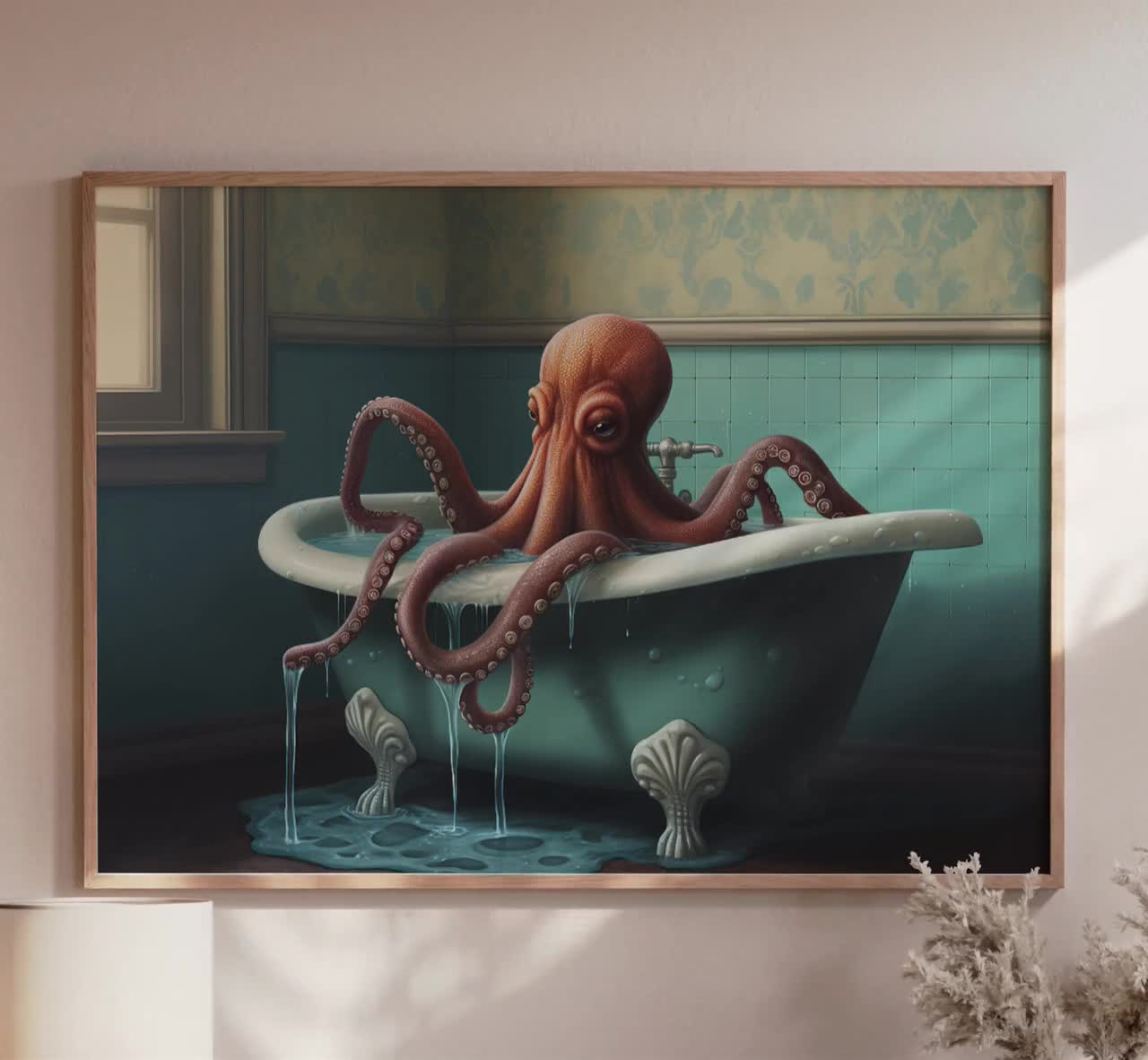 Metallic store Octopus IV Poster Painting canvas 12*18inch