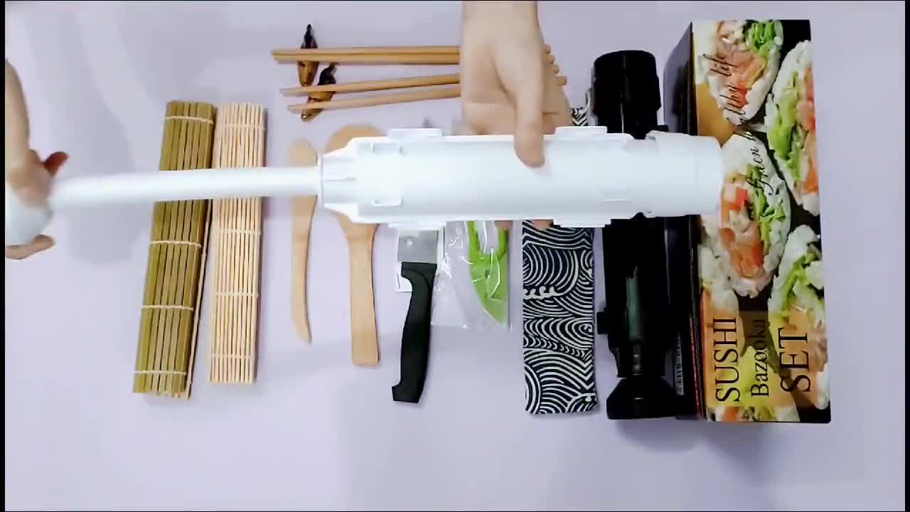 Sushi Making Kit, 22 in 1 Sushi Roller Maker Bazooker Kit with