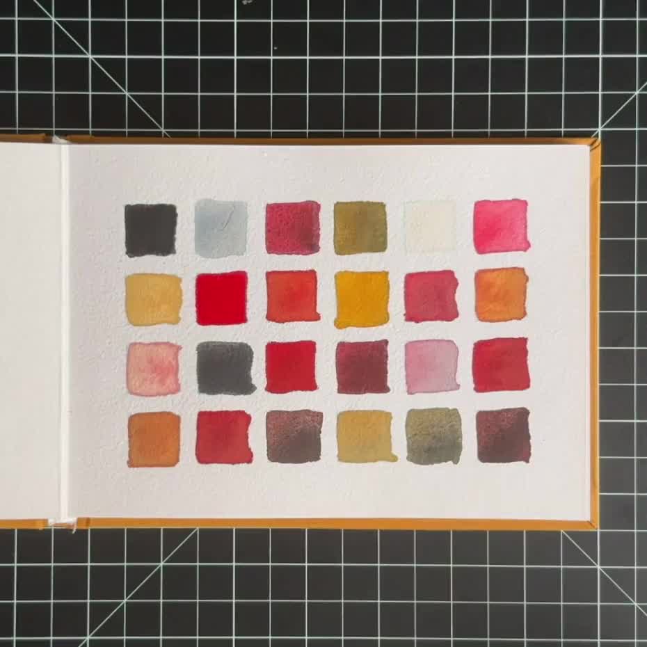新登場：自分だけの水彩絵の具セットを作ろう - 緑、黄土色、紫、青