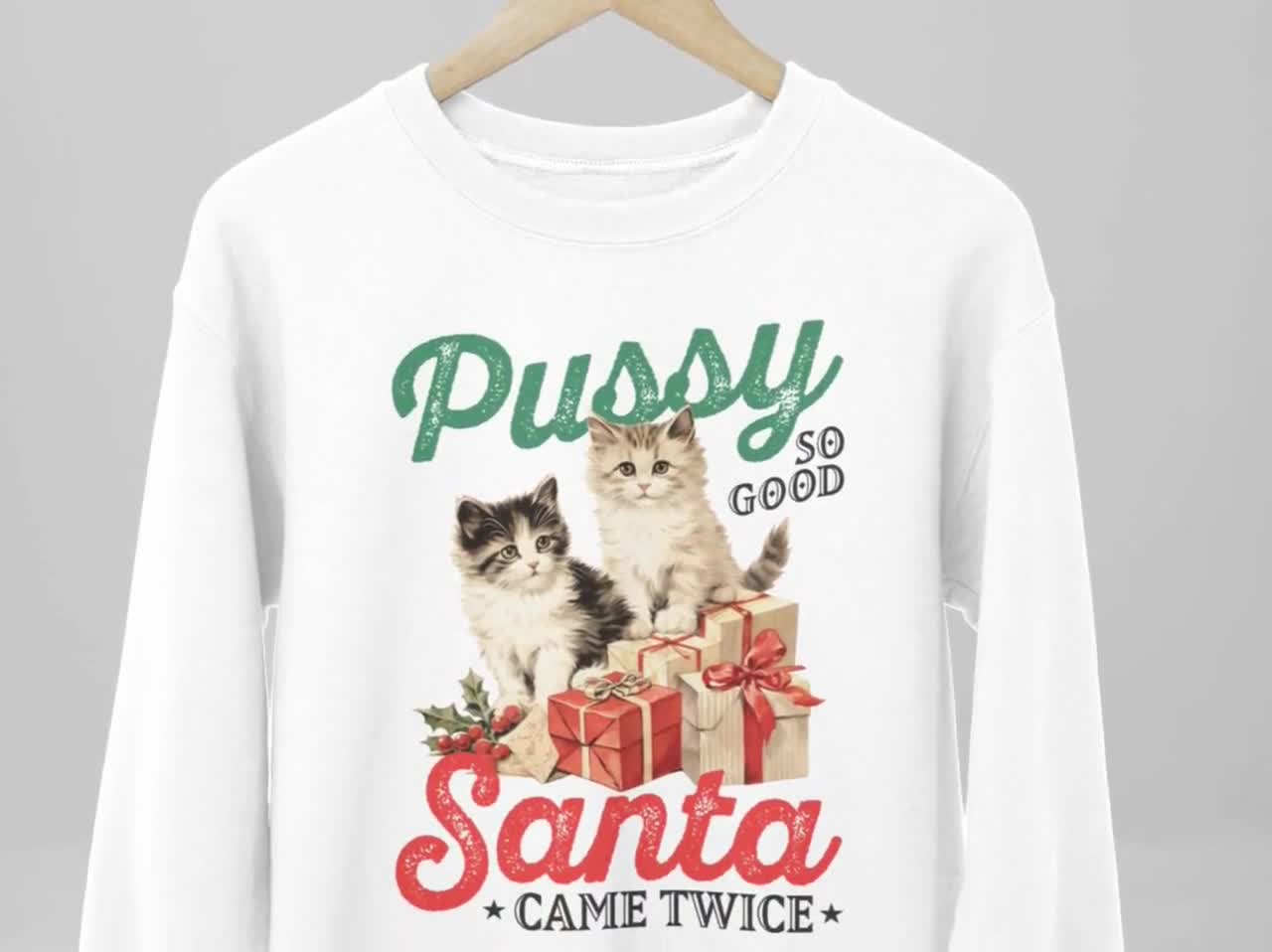 Grappige kat lelijke kersttrui' Vrouwen hoodie Grappige kat lelijke kersttrui' Vrouwen hoodie