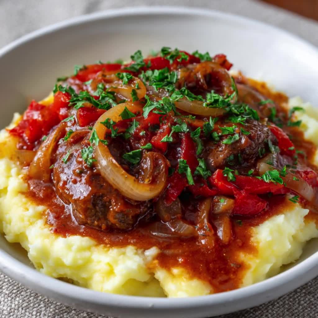 BEST RECIPE for Swiss Steak Tender Braised Beef in Tomato Gravy