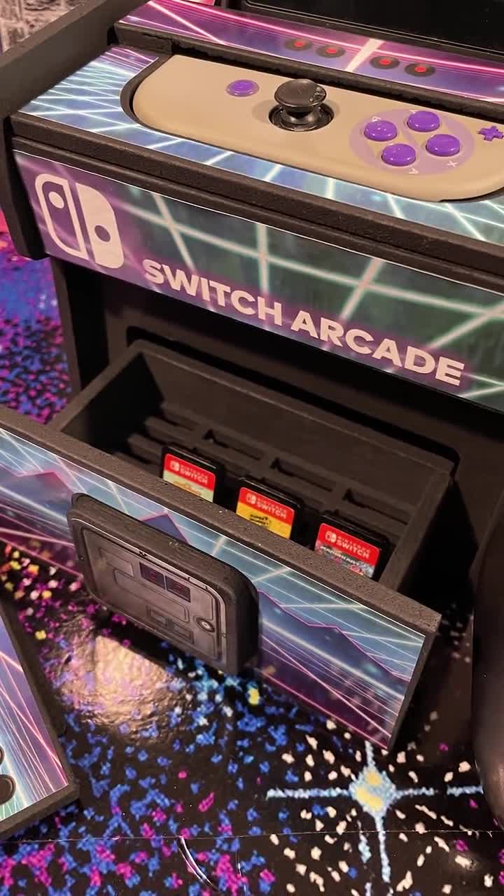 Nintendo Switch Vertical Stand Retro Arcade Cabinet With Backlit