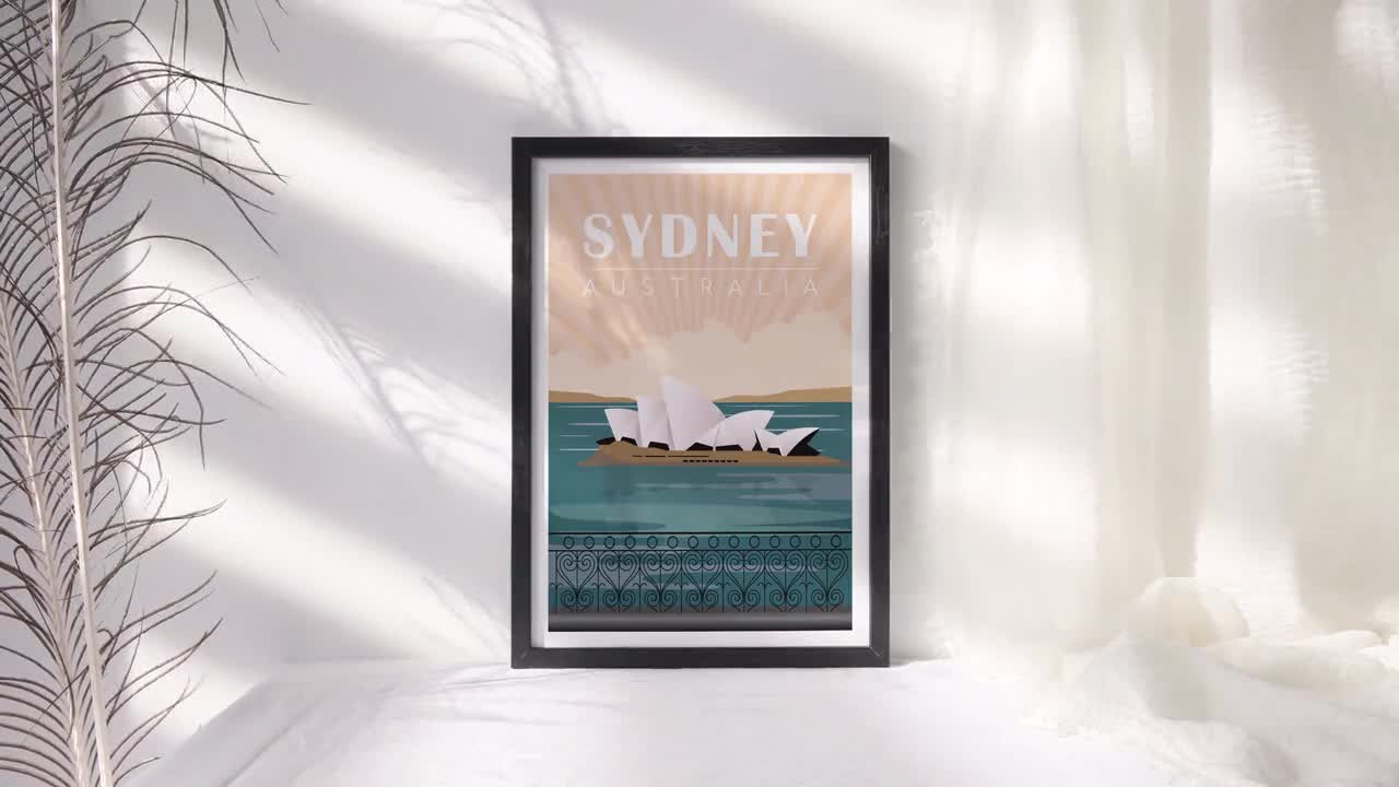 Sydney Poster, Sydney Print, Sydney Art, Wall Art Prints, Australia Poster,  Minimalist Print, Sydney Gift, Sydney Opera House, Travel Poster -   Italia
