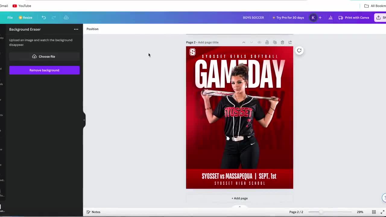 Professional Canva Sports Templates - 12 Customizable Graphics for Social Media / Instagram - Gameday, Final Score, Schedule, Senior Night video poster