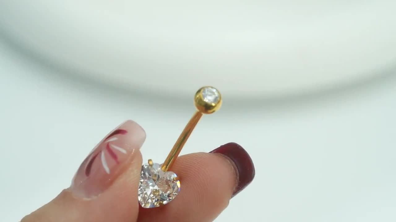 Lieson Piercing Nombril Long Pendentif, Piercing Nombril