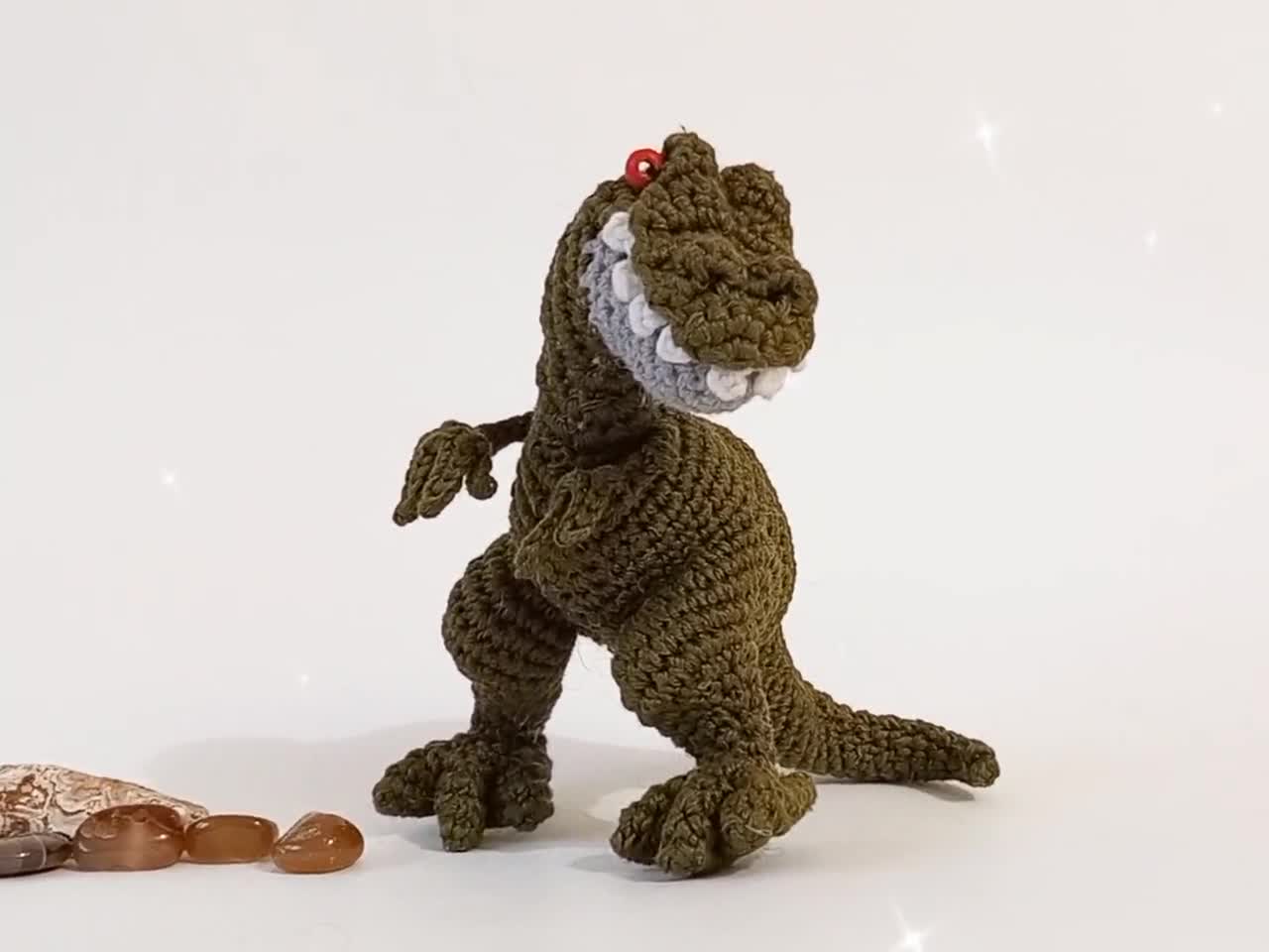 Top Amigurumi handamde - Mommy dinosaur with your baby - 11.2