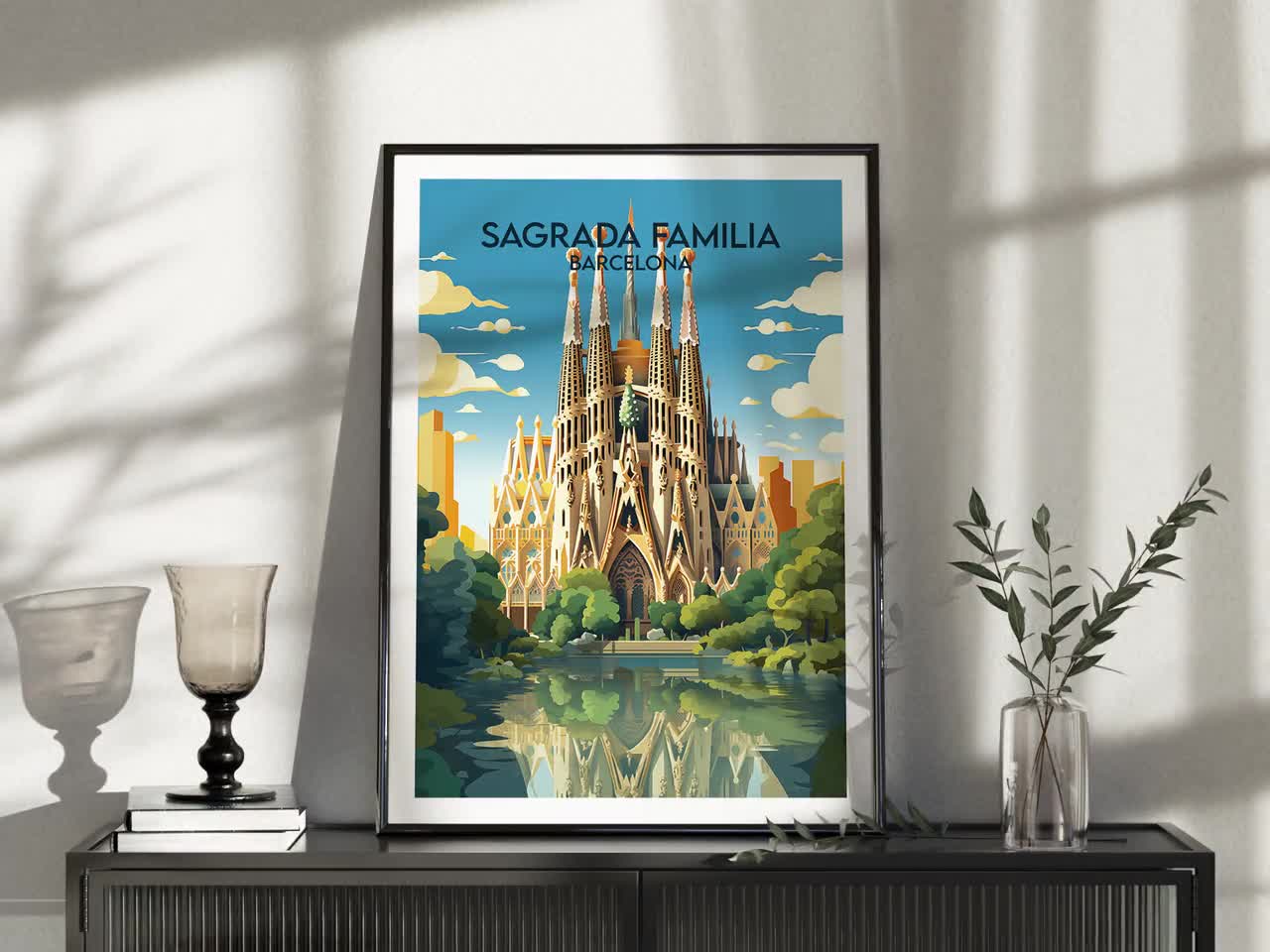 Sagrada Familia Barcelona Travel Print - Spain Poster - Custom