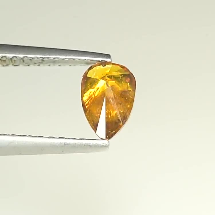 0.63cts Brownish Yellow Pear Natural Loose Diamond 