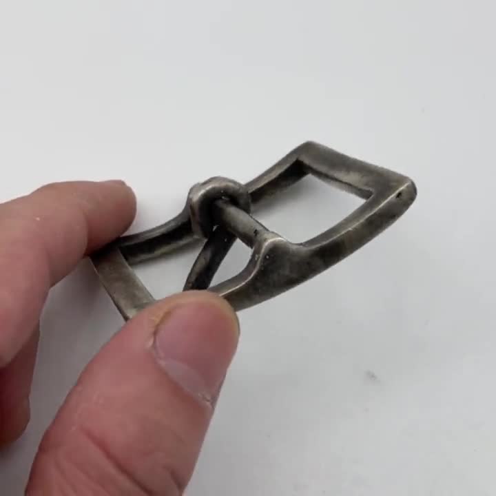 ハンドメイド 925 スターリング シルバー バックル 39 mm レザー