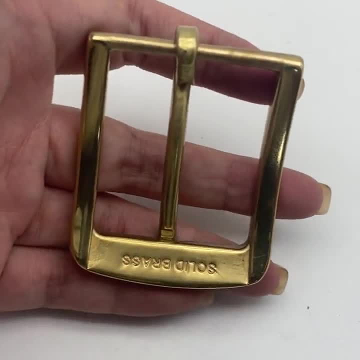 Luxury Brass Buckle 1 1/2'' Belt Fasten Buckle Gold Color