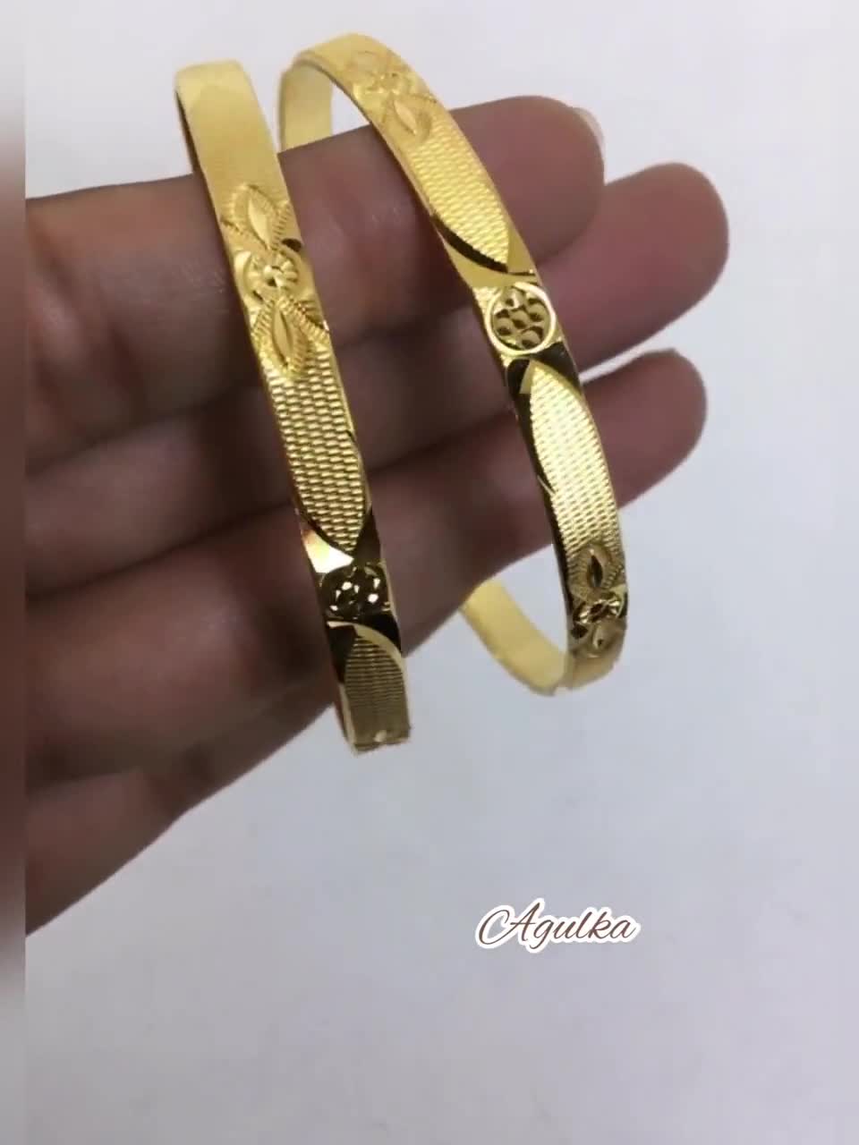 BR1630-2.6 One Gram Gold Kada Bangles For Function wear