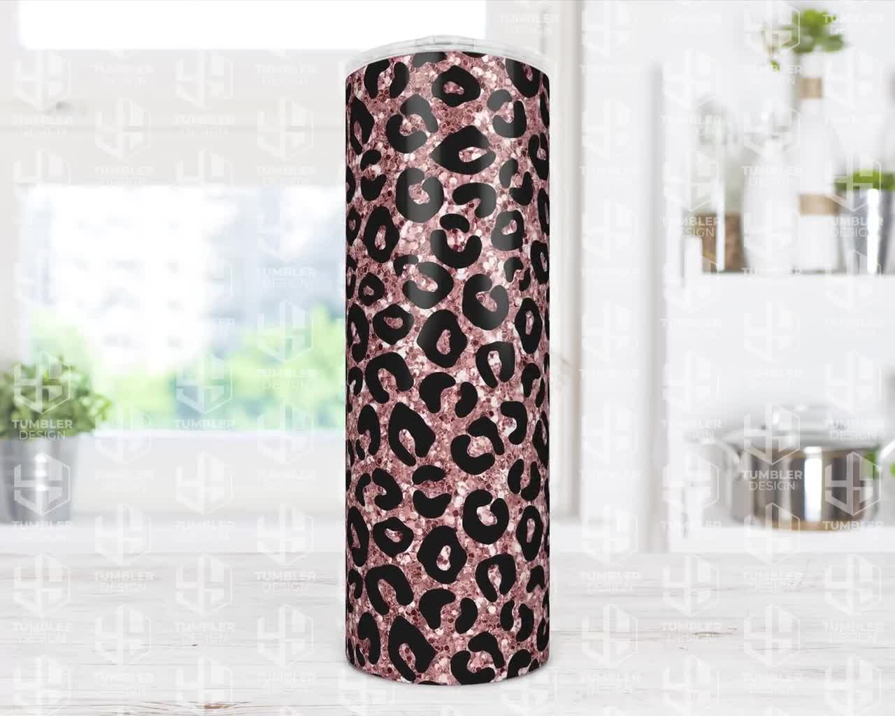 Glitter Leopard Silver Rose Gold Tumbler Wrap - Sublimation Transfer –  Classy Crafts